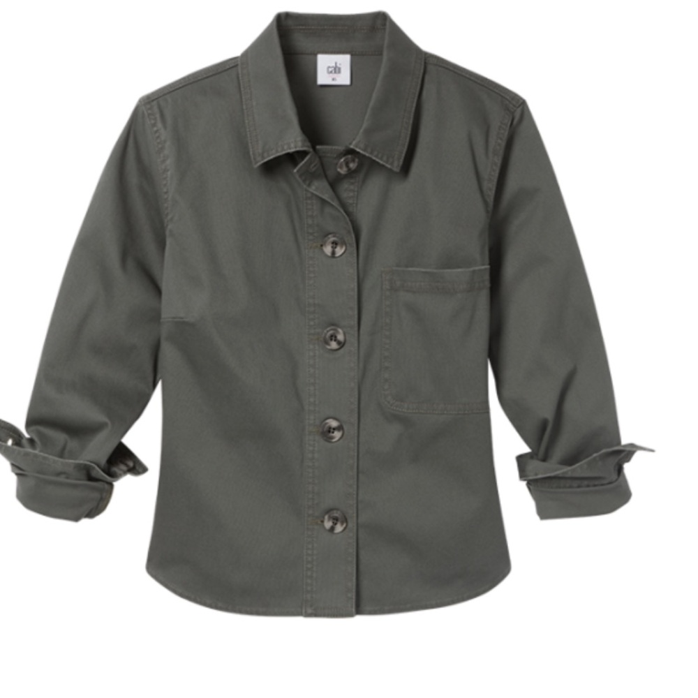 Cabi Women’s Crossroads button up Jacket
Dark olive Size Smaller